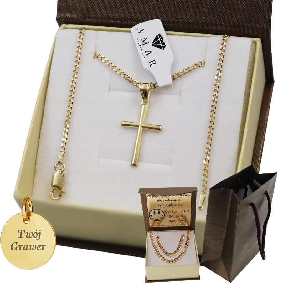 Dámský Řetízek řetízek s křížem Pr 925 585, Gravírování Bonus