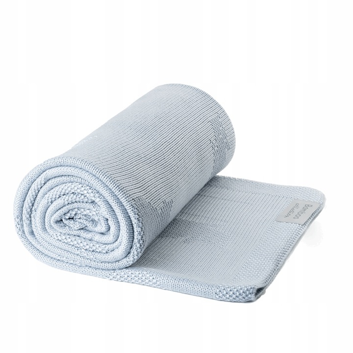 KOCYK 100% BAMBUS ANTYBAKTERYJNY DZIANY 100X80 Kolor niebieski