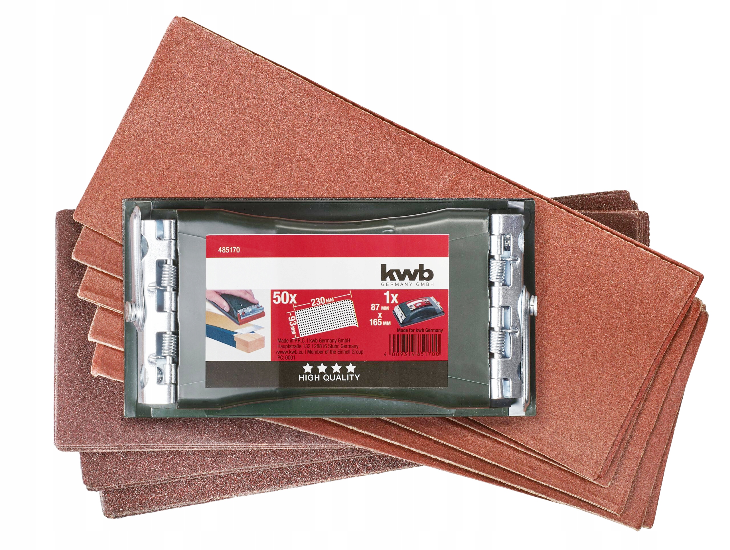 Zestaw Do Szlifowania Ręcznego 50 Sztuk 230x93mm Papier Ścierny Arkusz