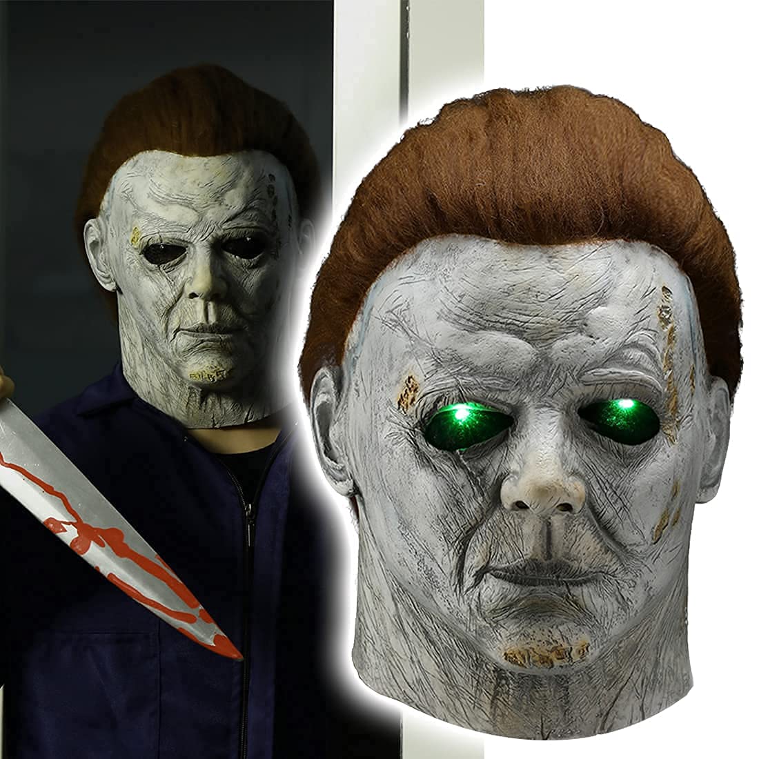 MASKA NA HALLOWEEN MICHAEL MYERS LATEKSOWA REALISTYCZNA MASKA NA CAŁĄ GŁOWĘ Marka inna