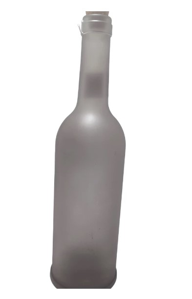 SZARA MATOWA BUTELKA ZE ŚWIATŁEM LED 28 cm Marka Sonem