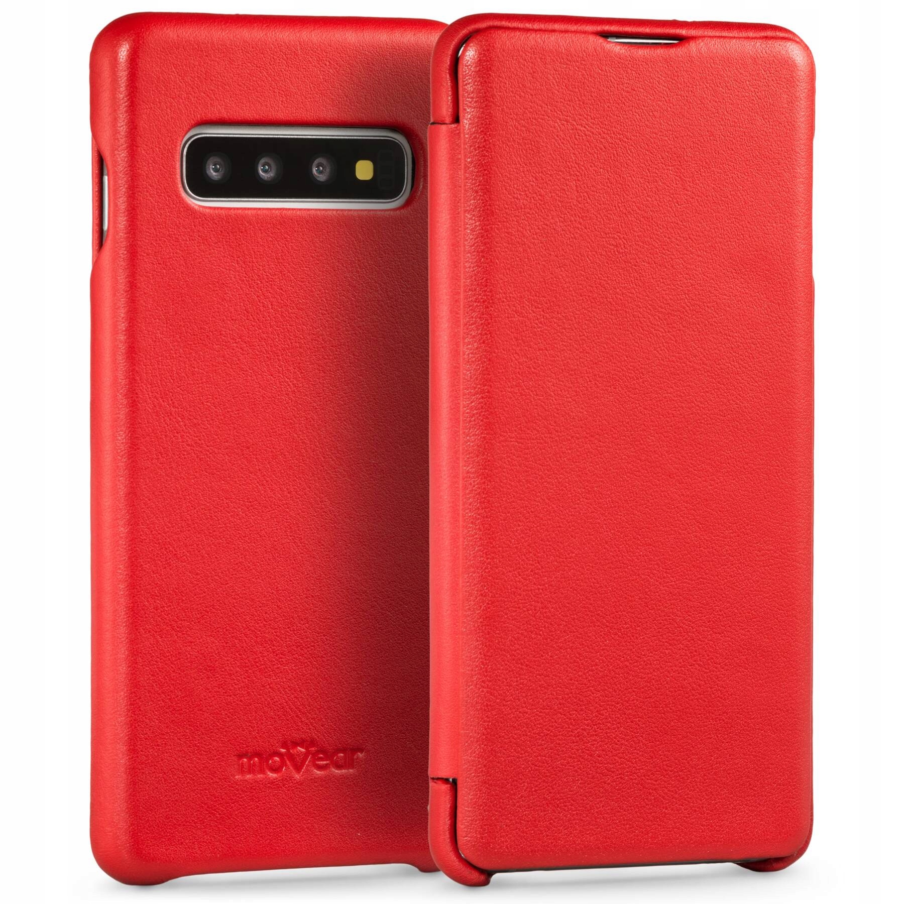 Pouzdro na Samsung Galaxy S10 Kožené slim Case prémiové červené Movear