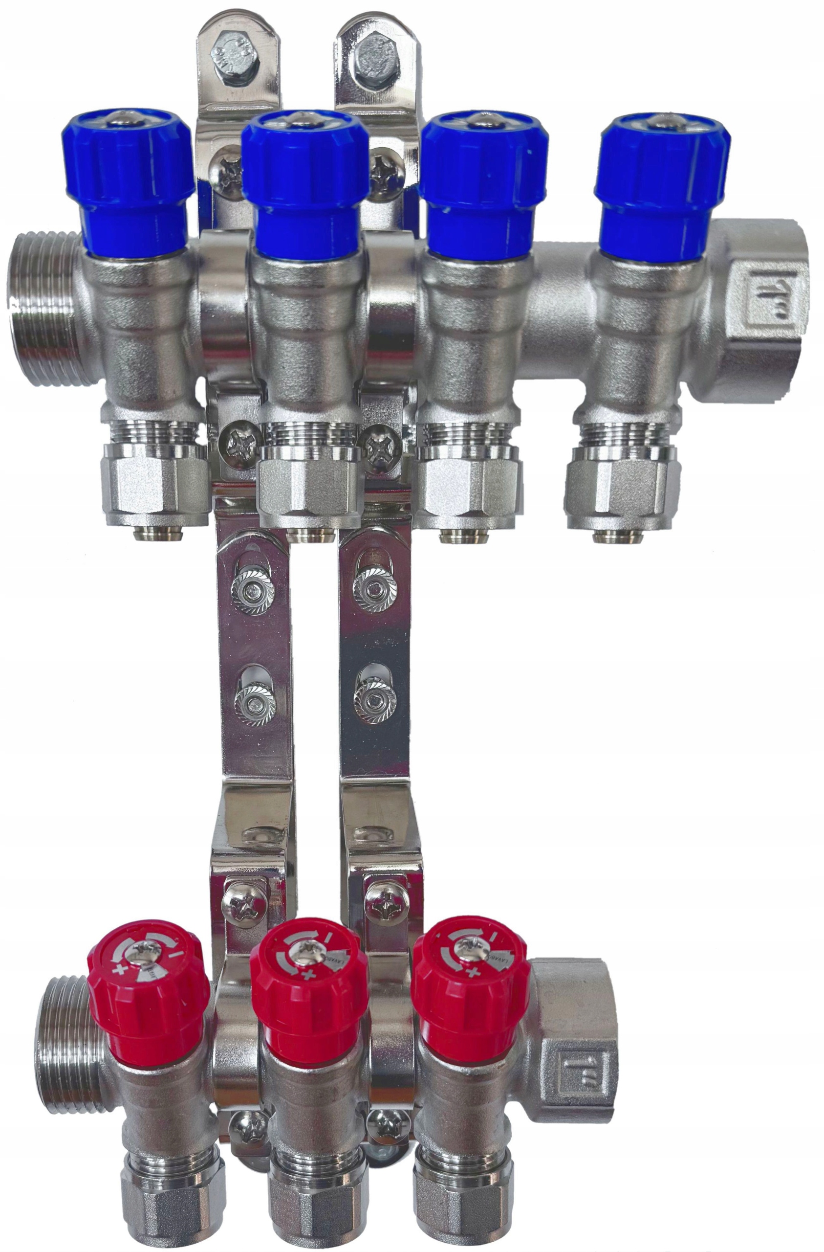 X-home Rozdělovač Pex 1“ x 16 mm 4 Obvody Studené Vody 3 Obvody Teplé