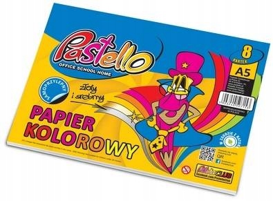 

Papier Kolorowy Samoprzylepny A5 8 Kartek Pastello
