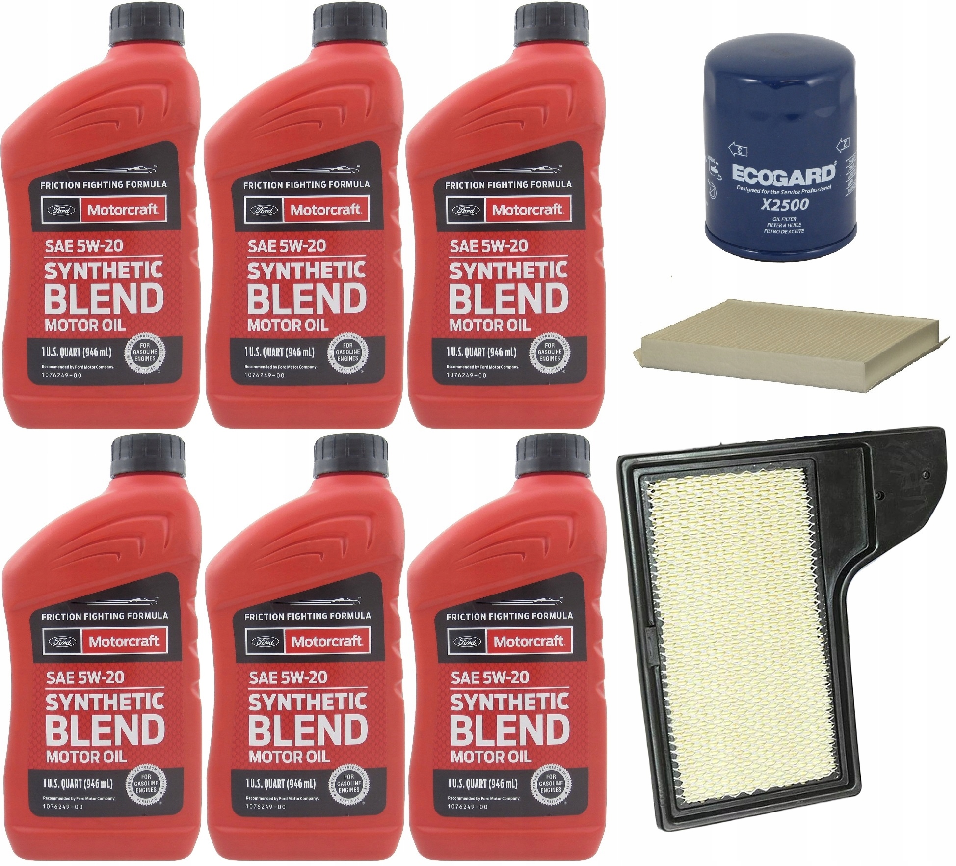 MOTORCRAFT 5W20 5,7L + FILTRY MUSTANG 3,7 15-2017