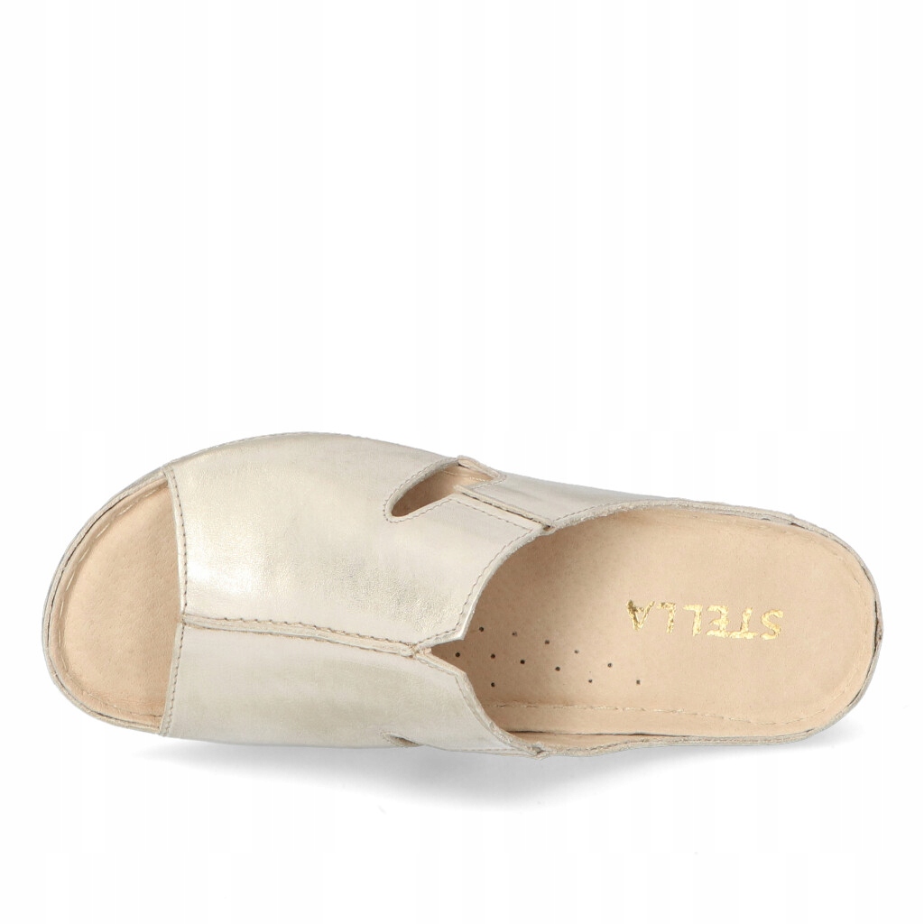 Wygodne Płaskie Klapki Stella Złote Marka Stella McCartney