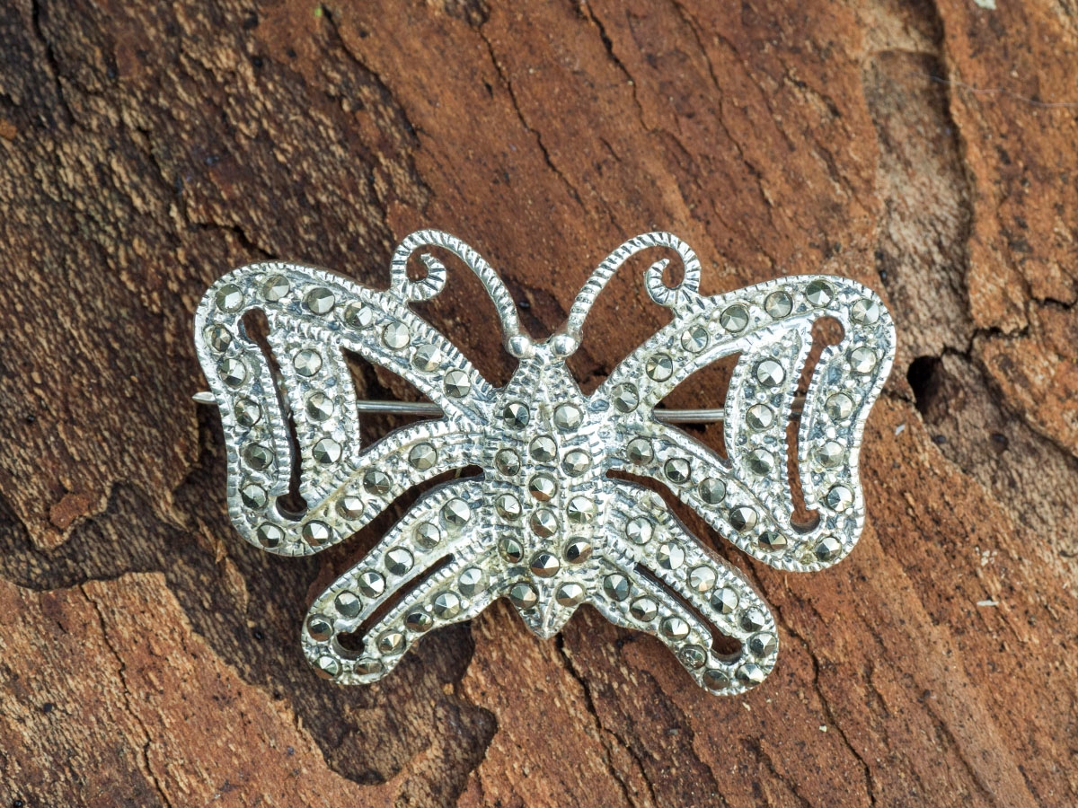 VERSIL broszka motylek motyl markazyty SREBRO 925 Kolekcja Versil broszka srebro