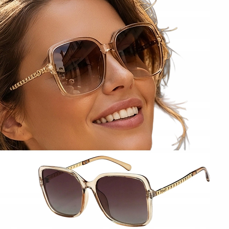 Okulary Przeciwsłoneczne Damskie Polaryzacyjne Filtr UV400 Polarzone Muchy