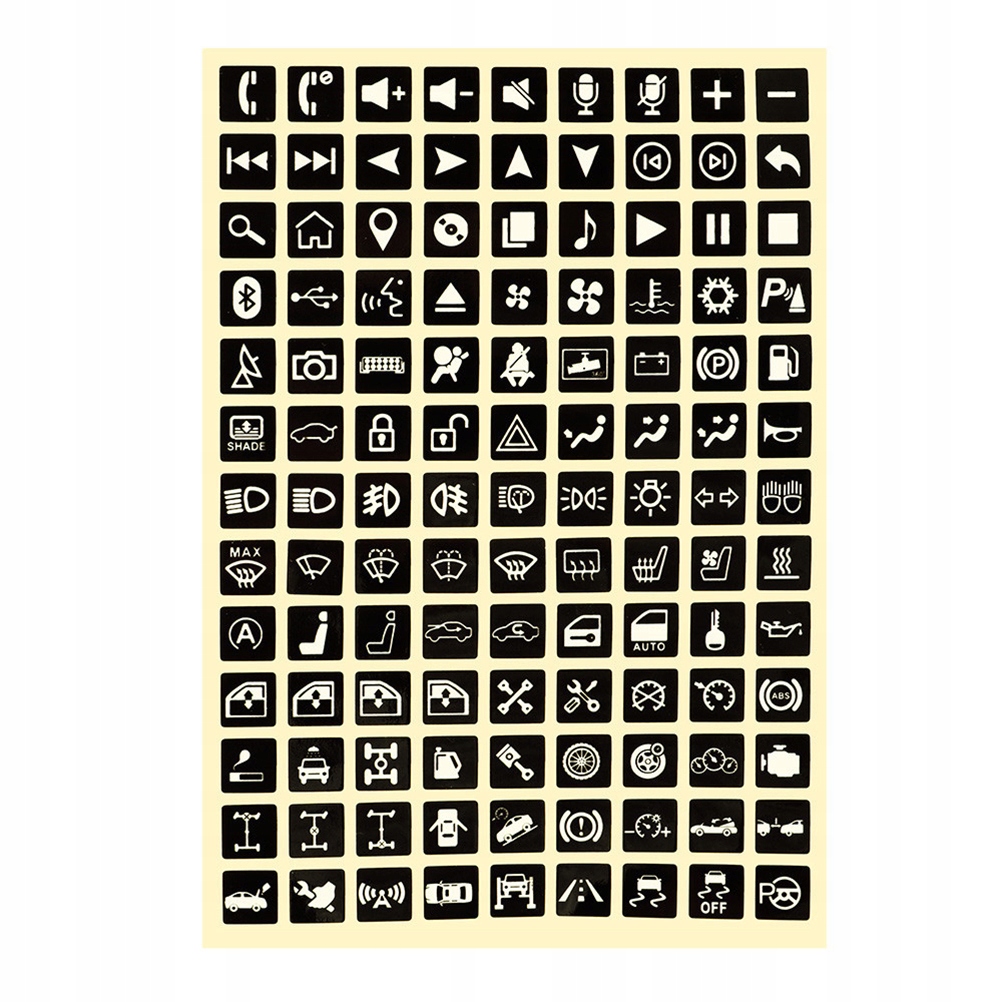 NAKLEJKI NA PRZYCISKI KLAWISZE PIKTOGRAMY