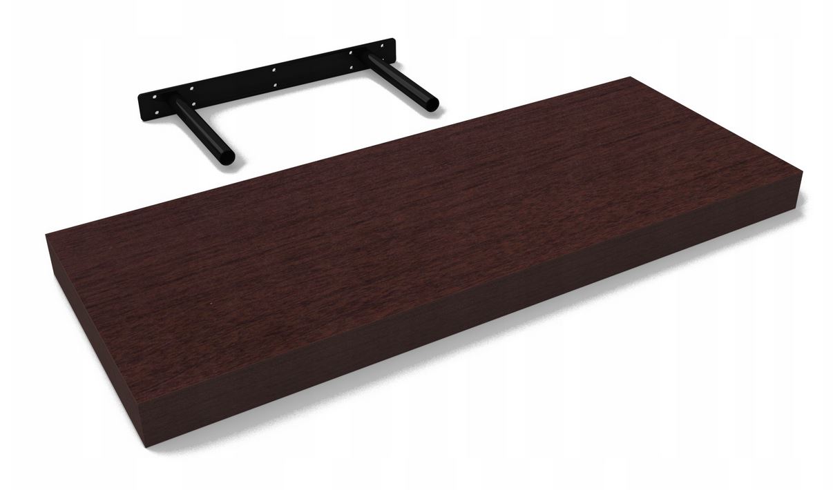 

Półka samowisząca 118x24 ukryte mocowania Wenge