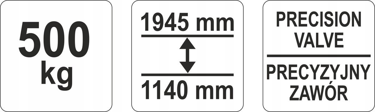 PODNOŚNIK DOCISKACZ SKRZYNI BIEGÓW 500kg 0,5T Marka Yato