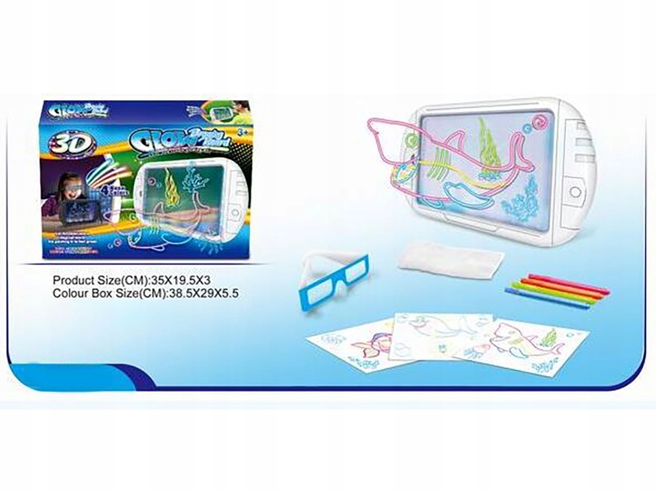 

Tablica 3D Podświetlana Suchościeralna Dla Dzieci