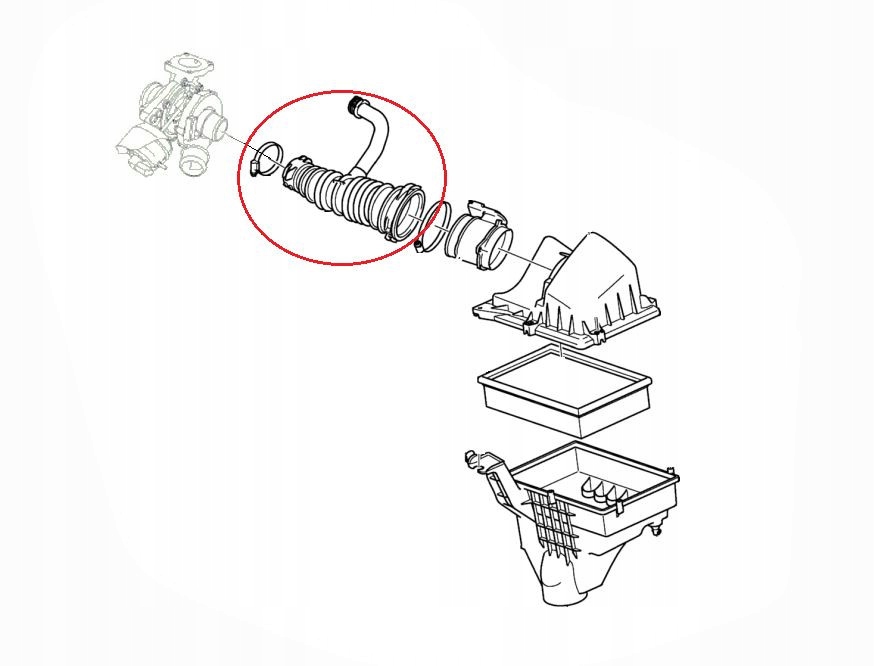 FOCUS MK2 1.6 TDCi Rura Wąż Odma Filtra Powietrza Przewód Producent części GT-Bergmann