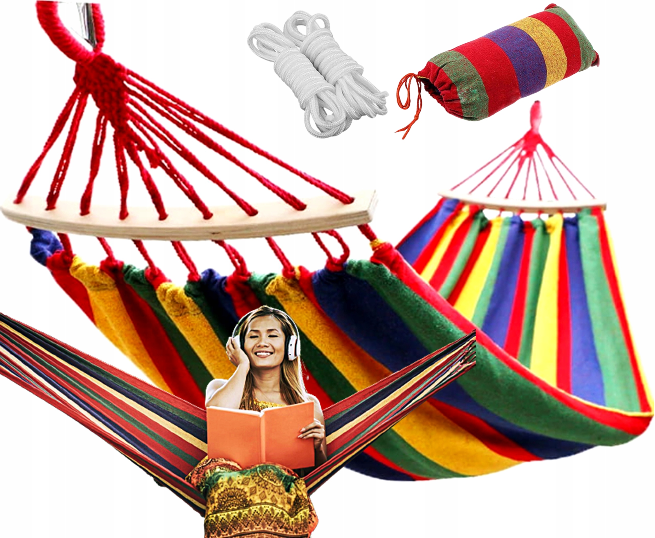 

Hamak Ogrodowy Jednoosobowy Duży Ze Stelażem Linka