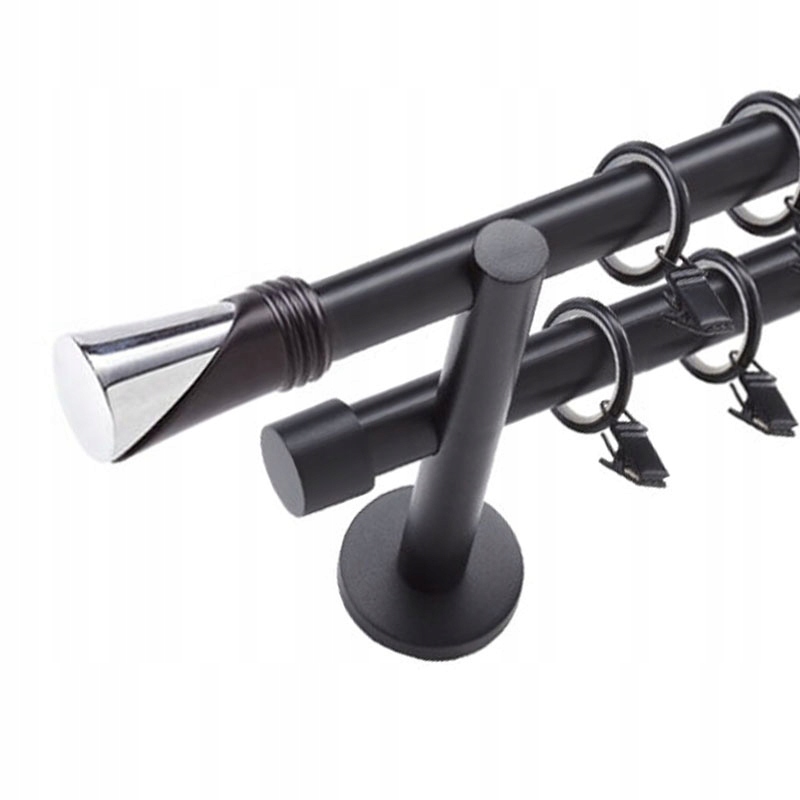 

Karnisz Podwójny 360 cm długi 19+19 mm z żabkami