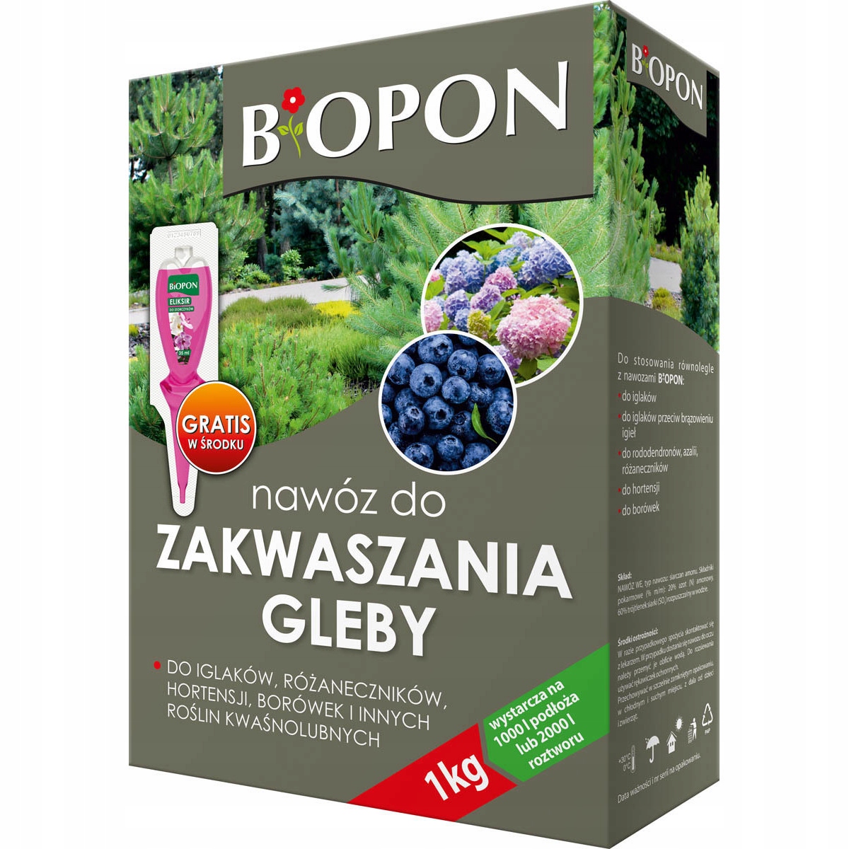 

Nawóz Do zakwaszania gleby 1kg Biopon