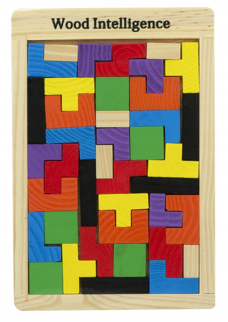 

Puzzle drewniane układanka tetris klocki 40el.