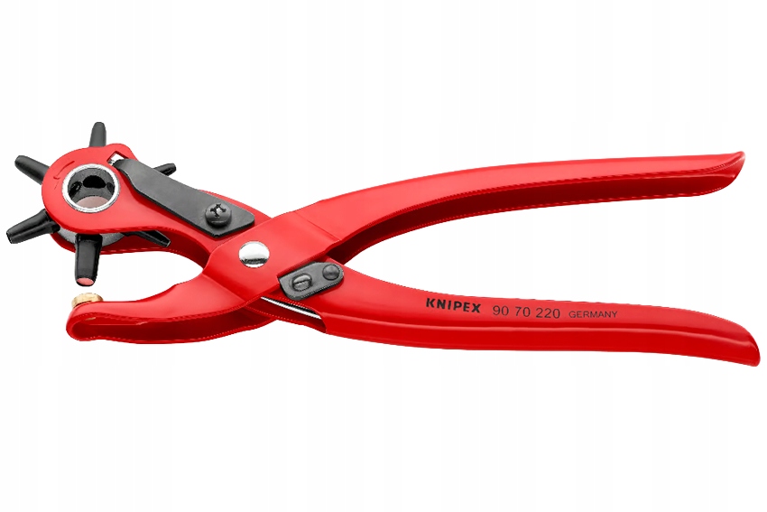 Revolverové kleště na děrování kůže Knipex 90 70 220 2,0-5,0 mm 220 mm