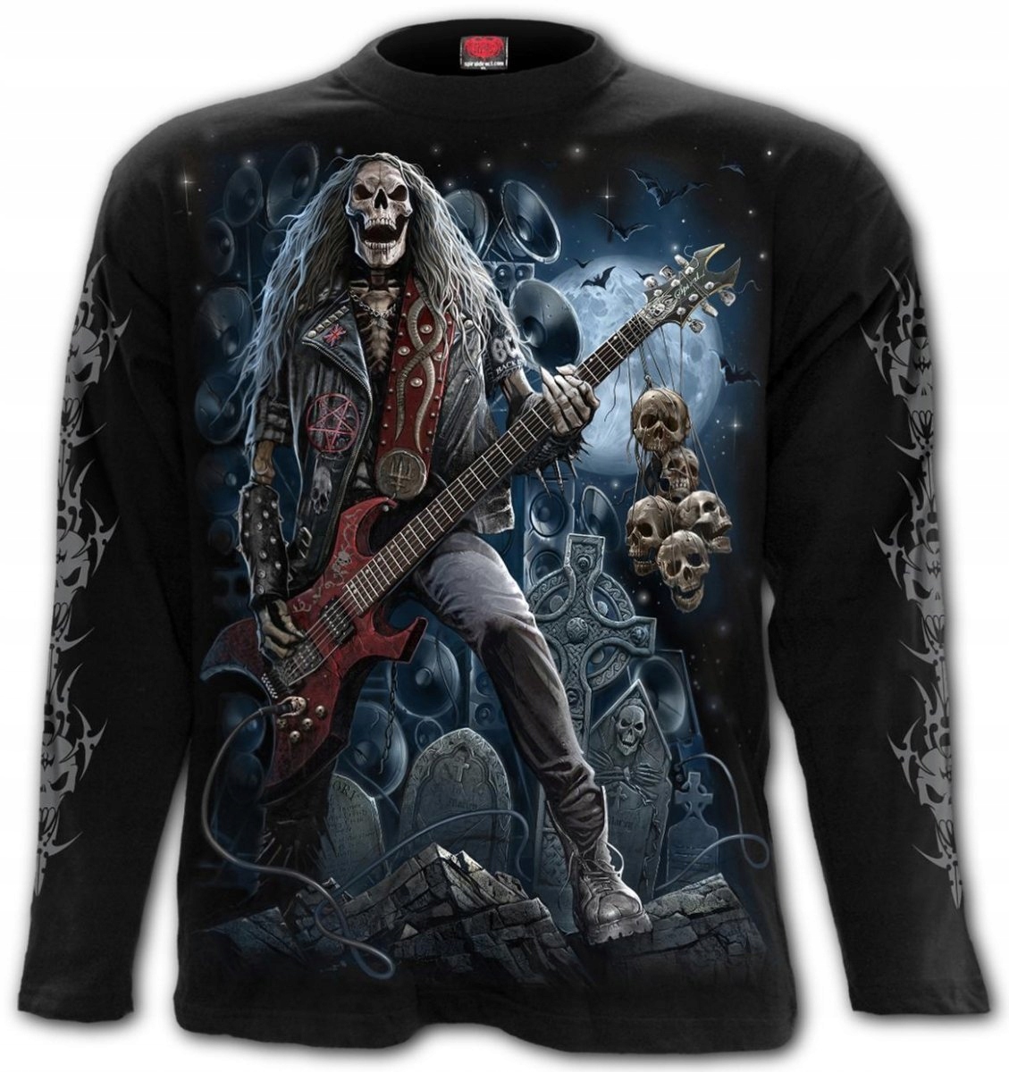 Grim Rocker Tričko s dlouhým rukávem Spiral 2XL