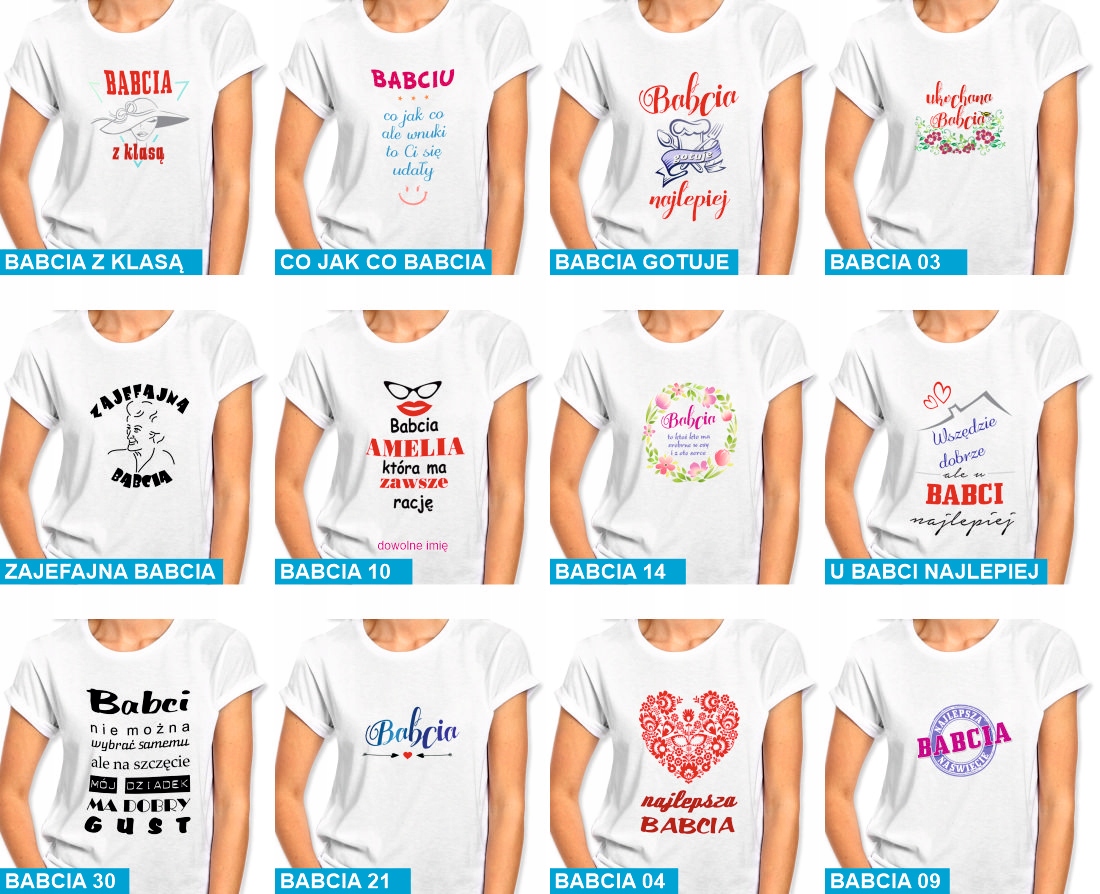 koszulka dla babci i dziadka z nadrukiem, babcia, dziadek - XXL Marka inna
