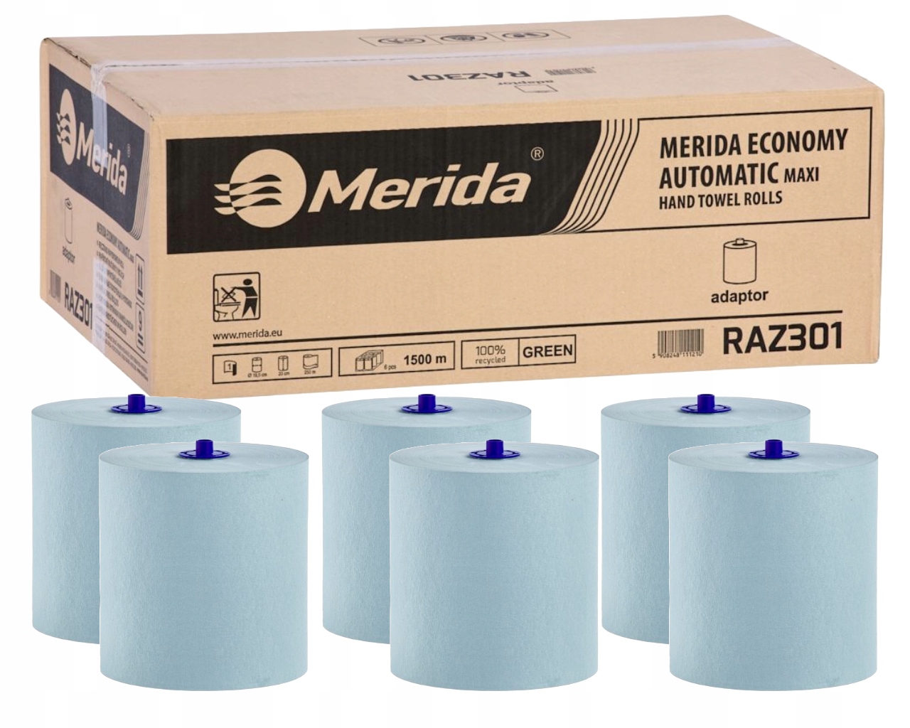 Levně Merida RAZ301 Papírové ručníky v roli s adaptorem Economy Automatic Maxi