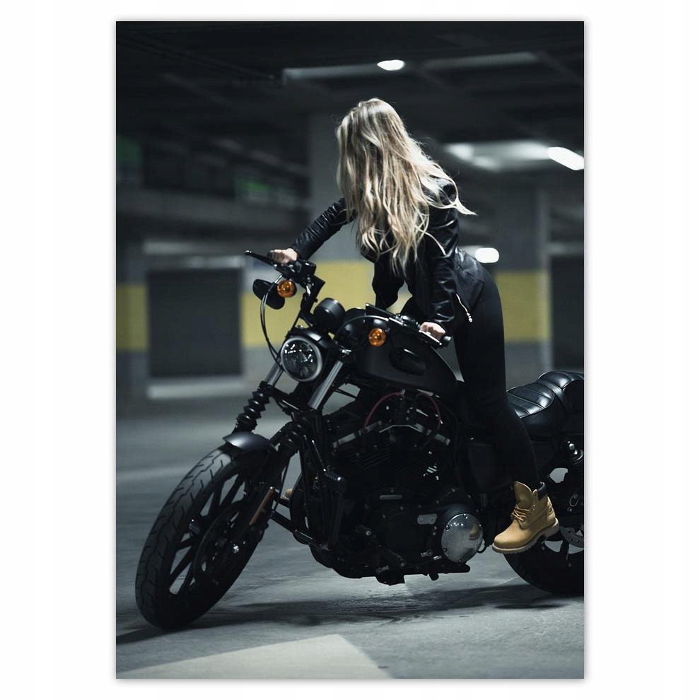 

Naklejki 50x70 Blondyna na motorze