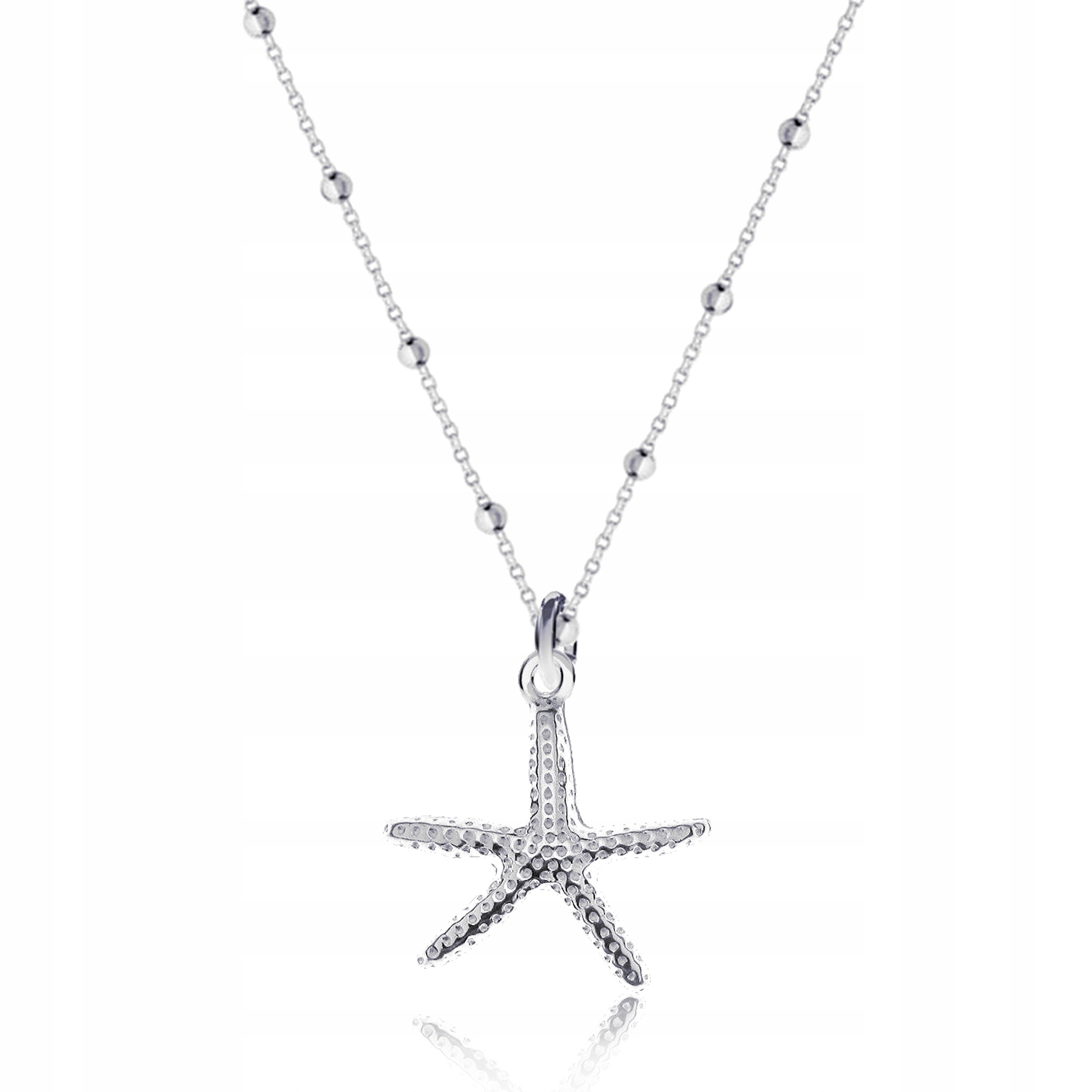 Stříbrný hvězdicový kuličkový náhrdelník stříbro 925