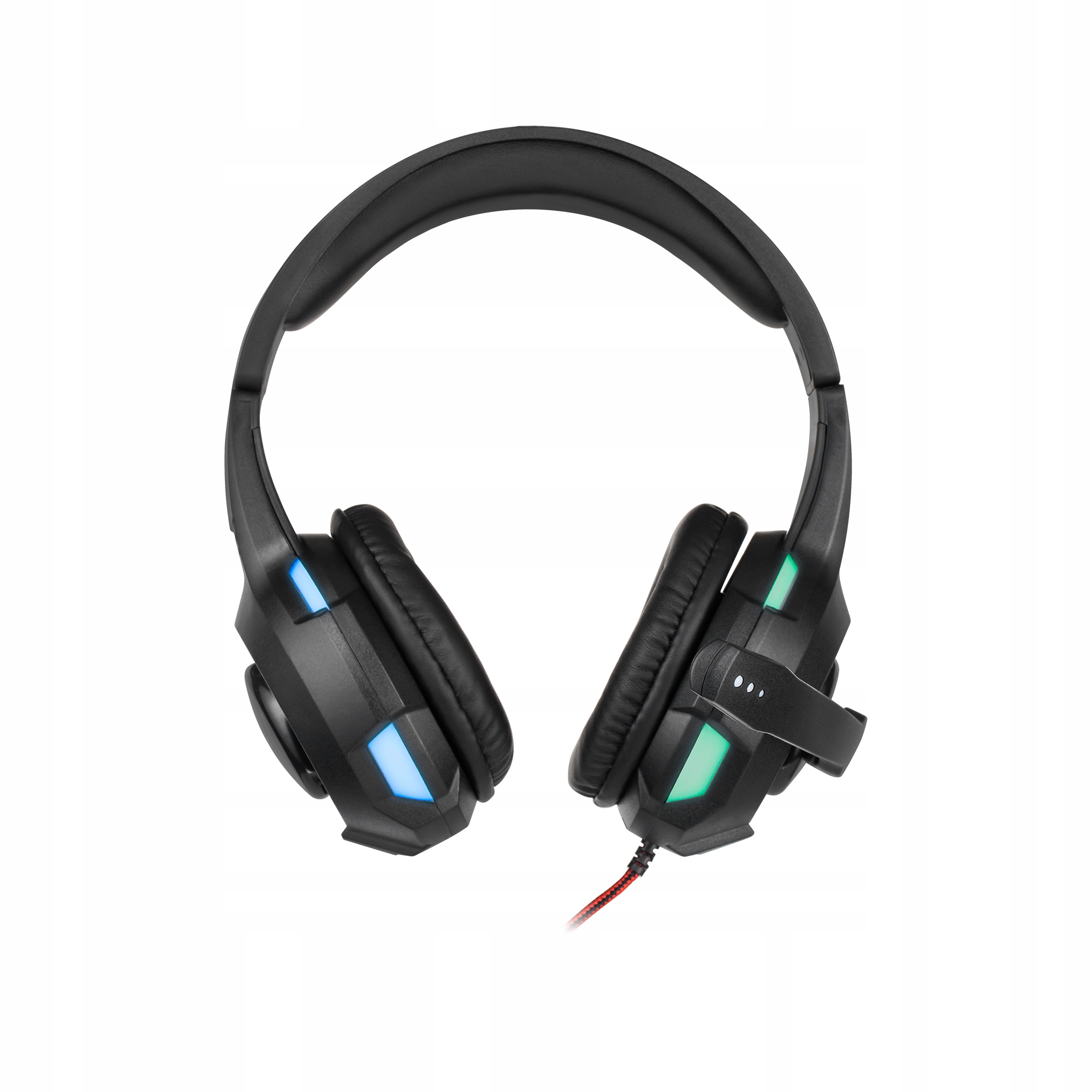 SŁUCHAWKI GAMINGOWE NAUSZNE MIKROFON RGB LED USB JACK DŁUGI KABEL Rodzaj słuchawek nauszne
