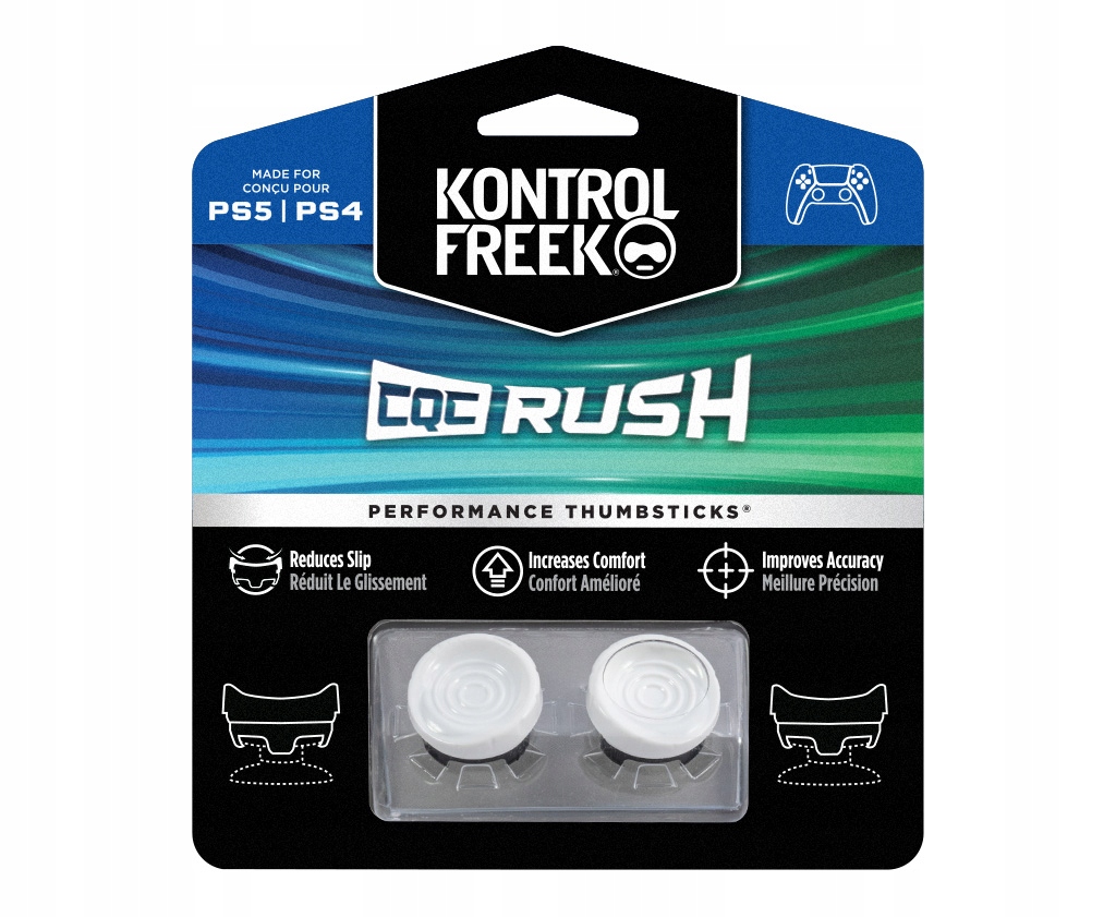 Nakładki gumki KontrolFreek Cqc Rush White do PlayStation 4 i 5