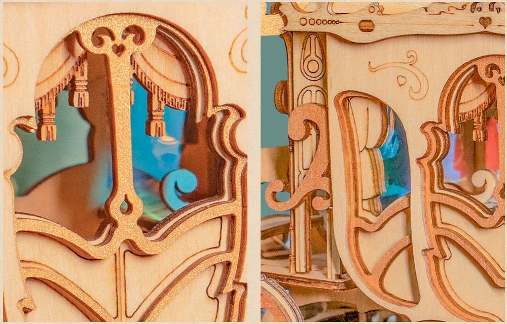 ROBOTIME Drewniane Puzzle 3D - Kareta Wiek dziecka 8 lat +