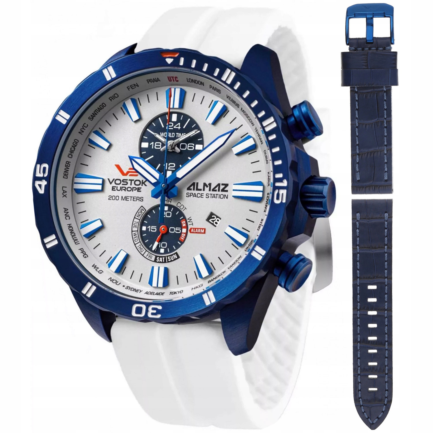 Pánské Hodinky Vostok Europe YM8J-320D657SW bílý pásek