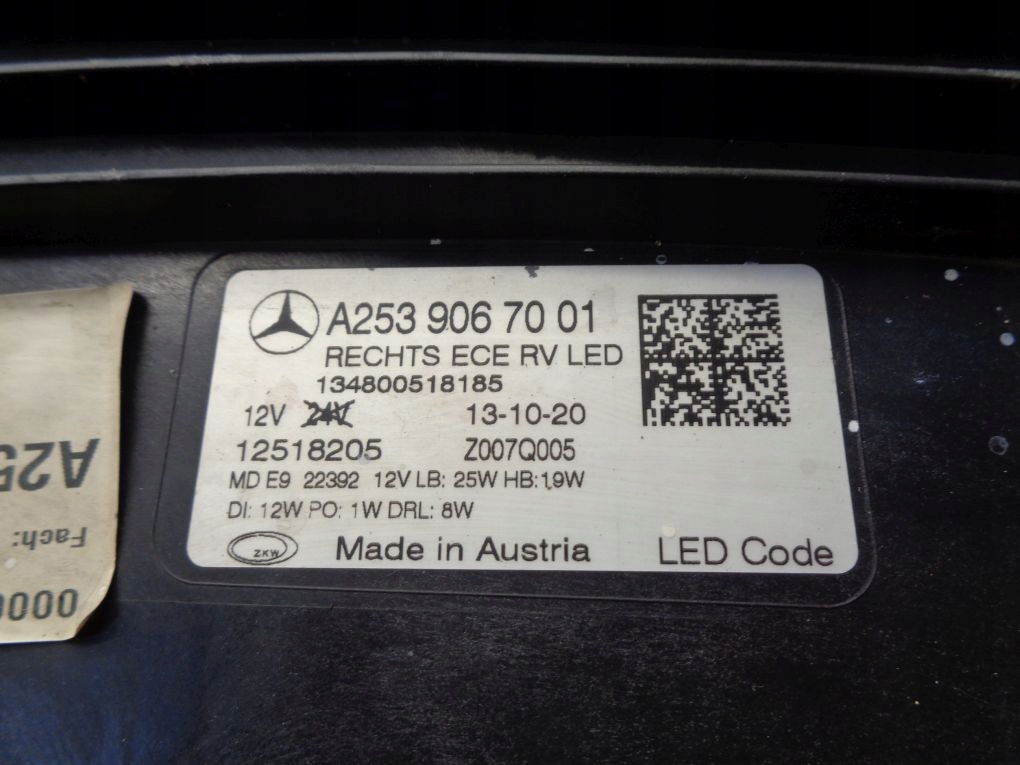 MERCEDES GLC W253 LIFT LED PERFORMANCE light front right