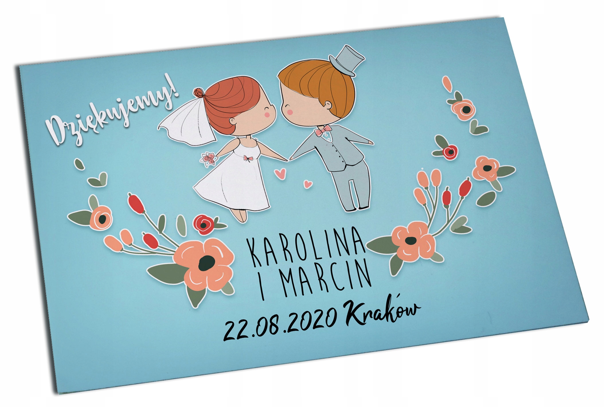 

Magnes Ślub Podziękowania dla gości 10x14 Koperta