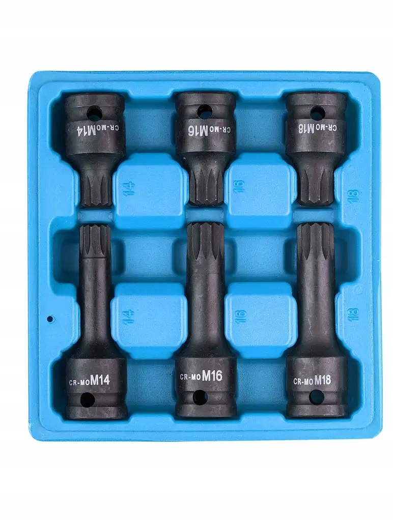 KPL. KLUCZY UDAROWYCH 1/2" SPLINE M14-M18