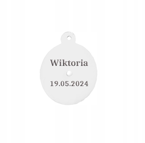 SREBRNY ŁAŃCUSZEK + MEDALIK 925 PAMIĄTKA I KOMUNII ŚWIĘTEJ PUDEŁKO + GRAWER Okazja chrzest/komunia