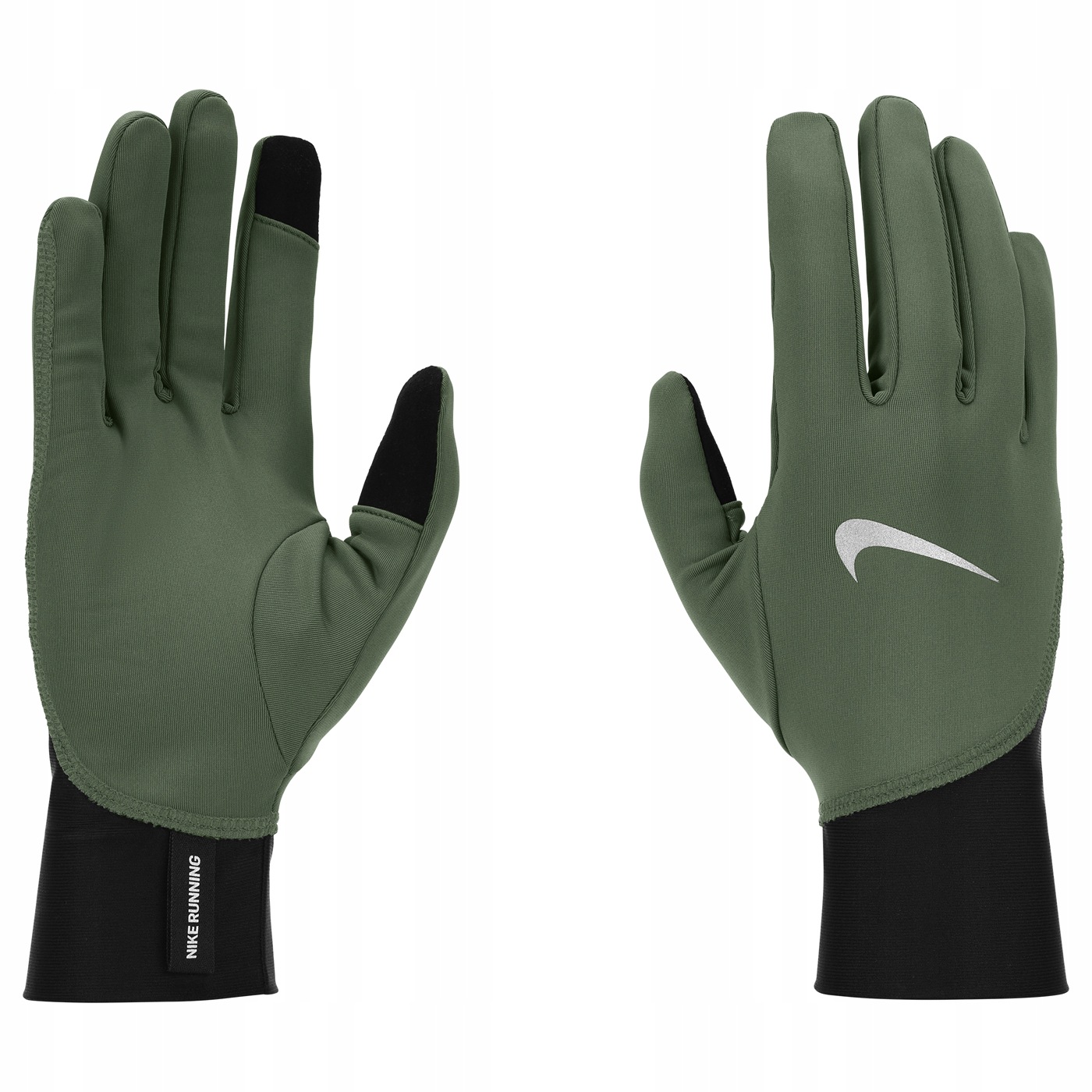 Rękawiczki do biegania męskie Nike Pacer Midweight zielono-czarne N10105353