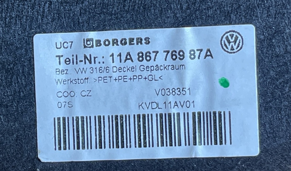 VW ID.4 ID4 ID.5 ID5 E21 E39 2020- plato boot rear part rear 11A867769