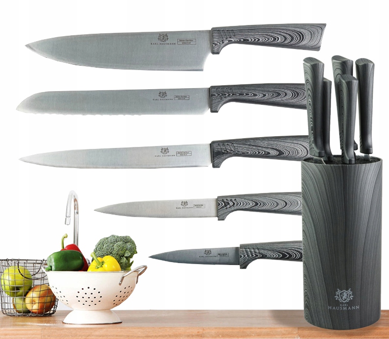 

Kpl Noży Kuchennych W Bloku 6 El Solidny Zestaw