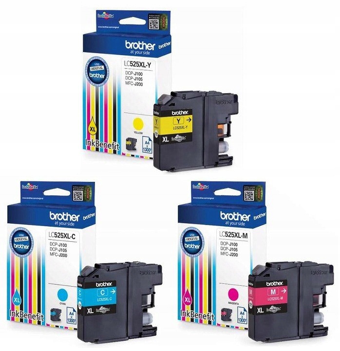

3x Tusz Brother LC525XL DCP-J100 DCP-J105