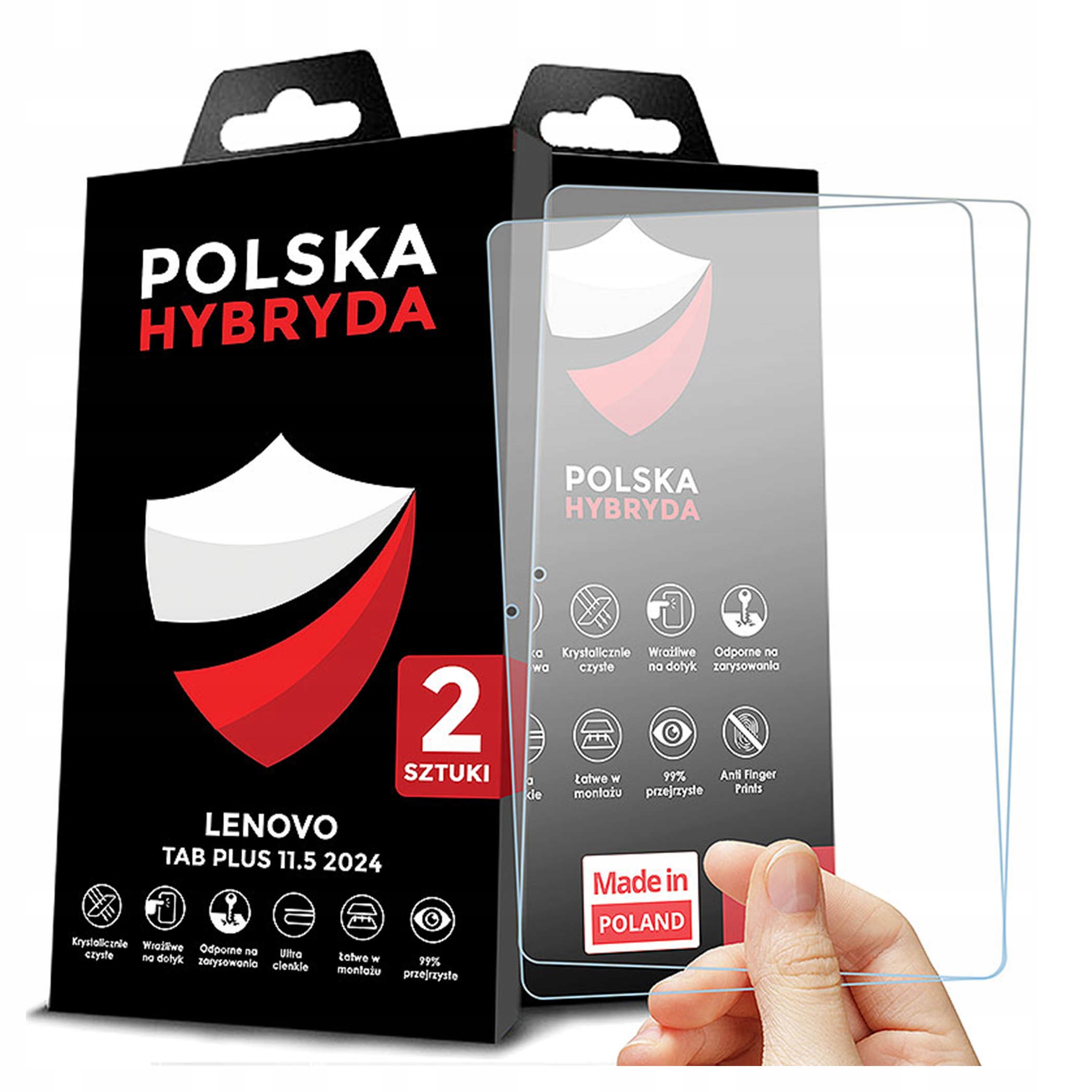Szkło Ochronne Do Lenovo Tab Plus 11.5 2024 Nietłukace 2PACK