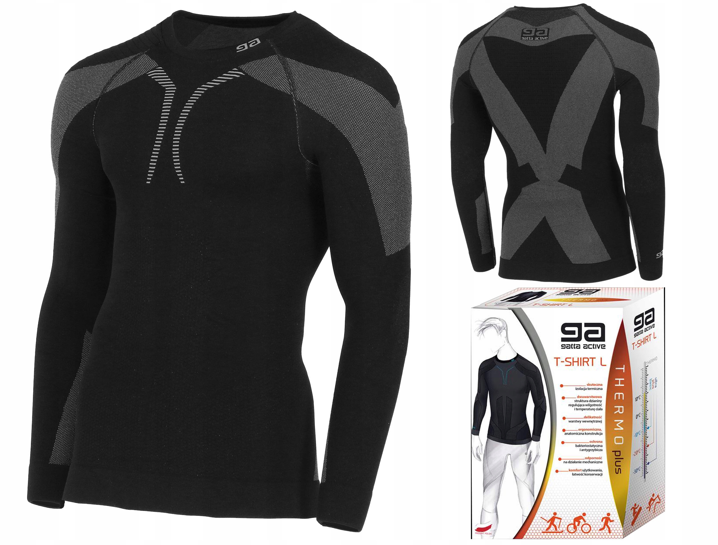Pánské termoaktivní tričko Gatta Active Thermo Plus černá XL