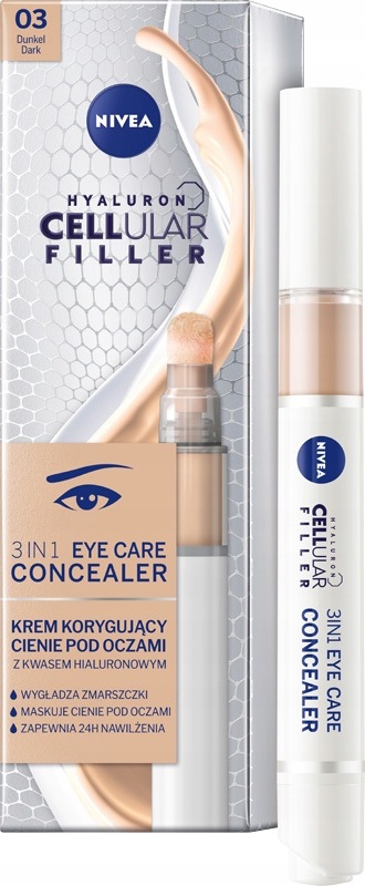 Nivea Oční krém Hyaluron Cellular 3v1 tmavý