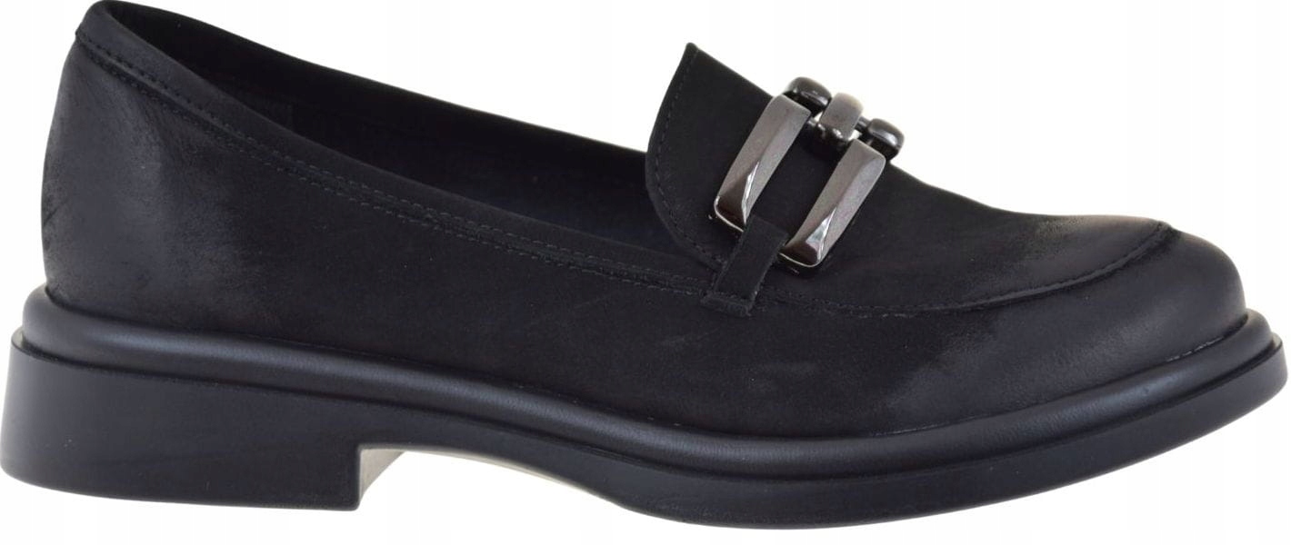 Dámské kožené mokasíny Veronna 1859 černé elegantní boty pro každodenní nošení VEL.39