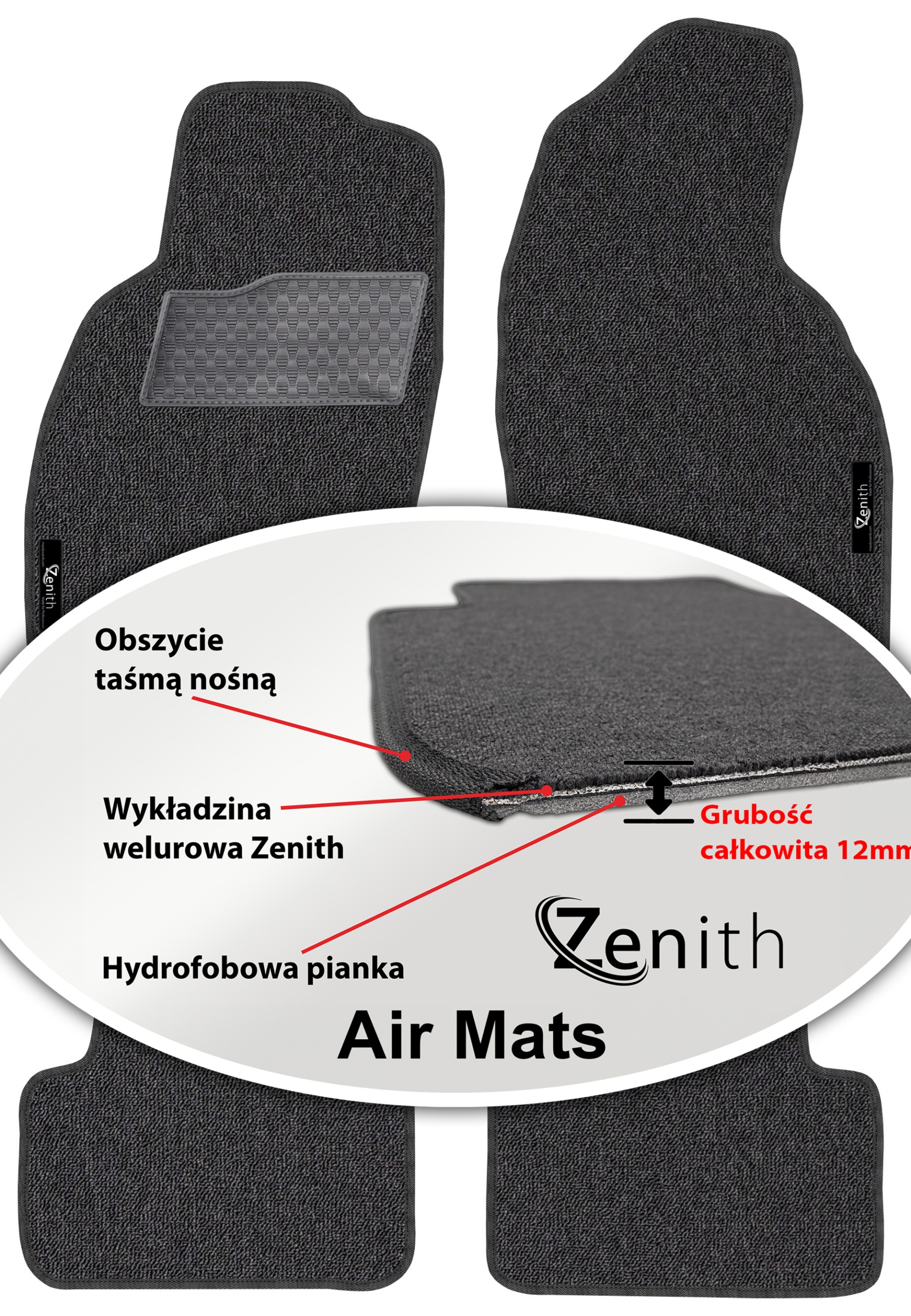 Saab 9-3 I Cabrio 1998-2003 Velúrové koberčeky do auta Zenith Air Mats