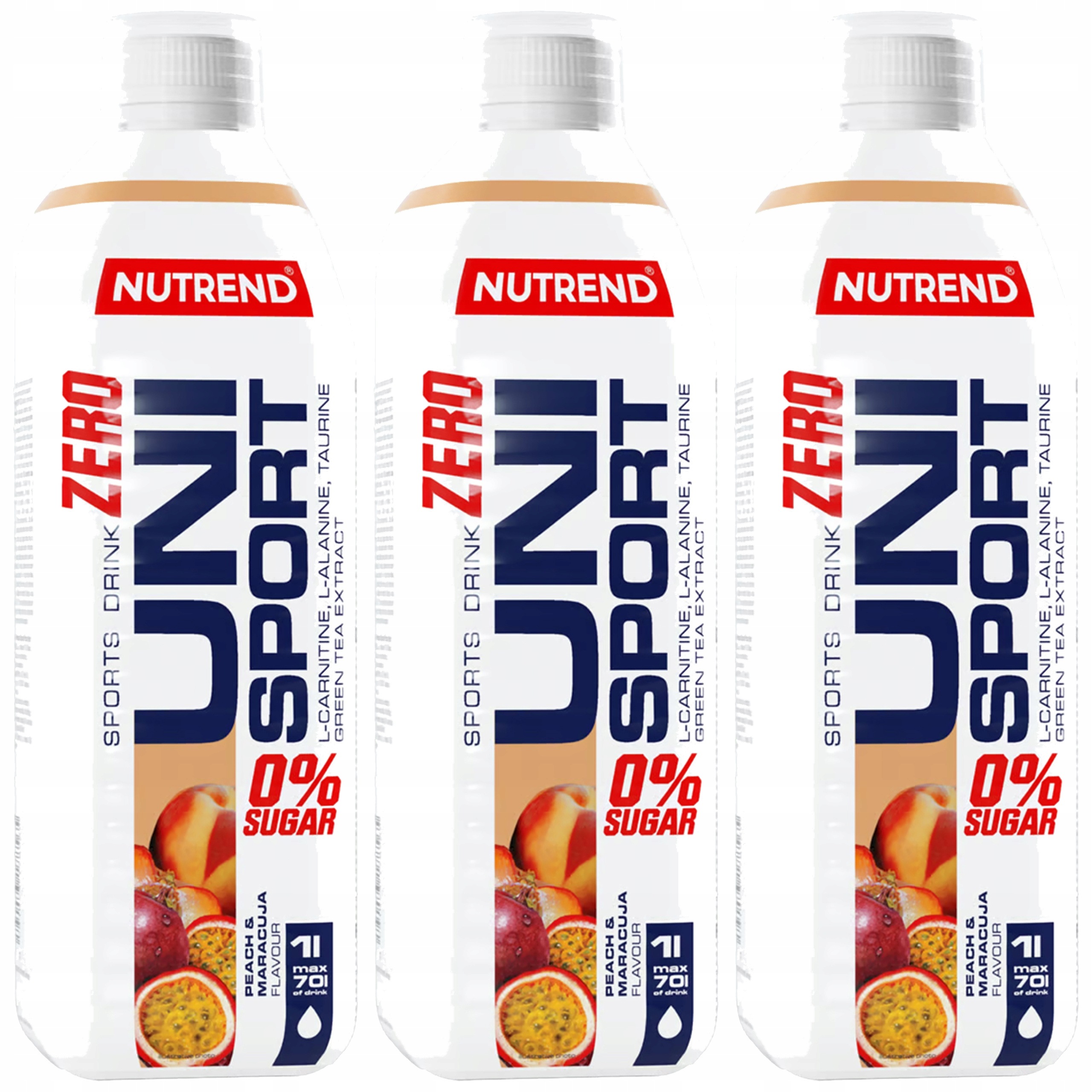 3x Isotonický Nápoj Zavlažování Unisport Zero 1000 ml Koncentrát Nutrend