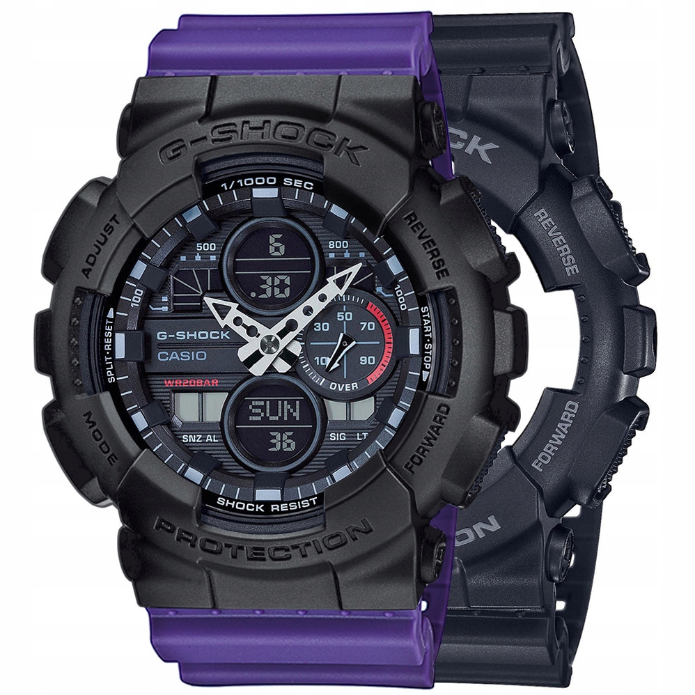Sada G-shock GA-140-1A1ER Černá Fialová