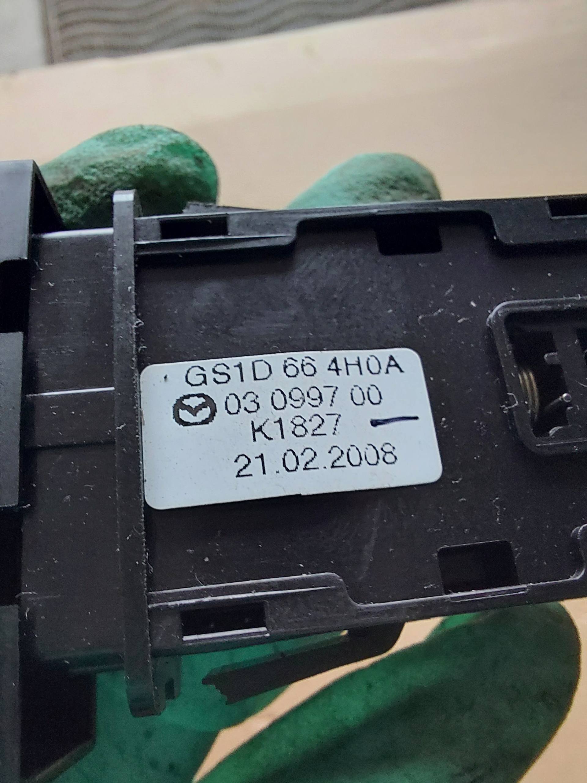 light switch of warning lights button MAZDA 6 GH II OE