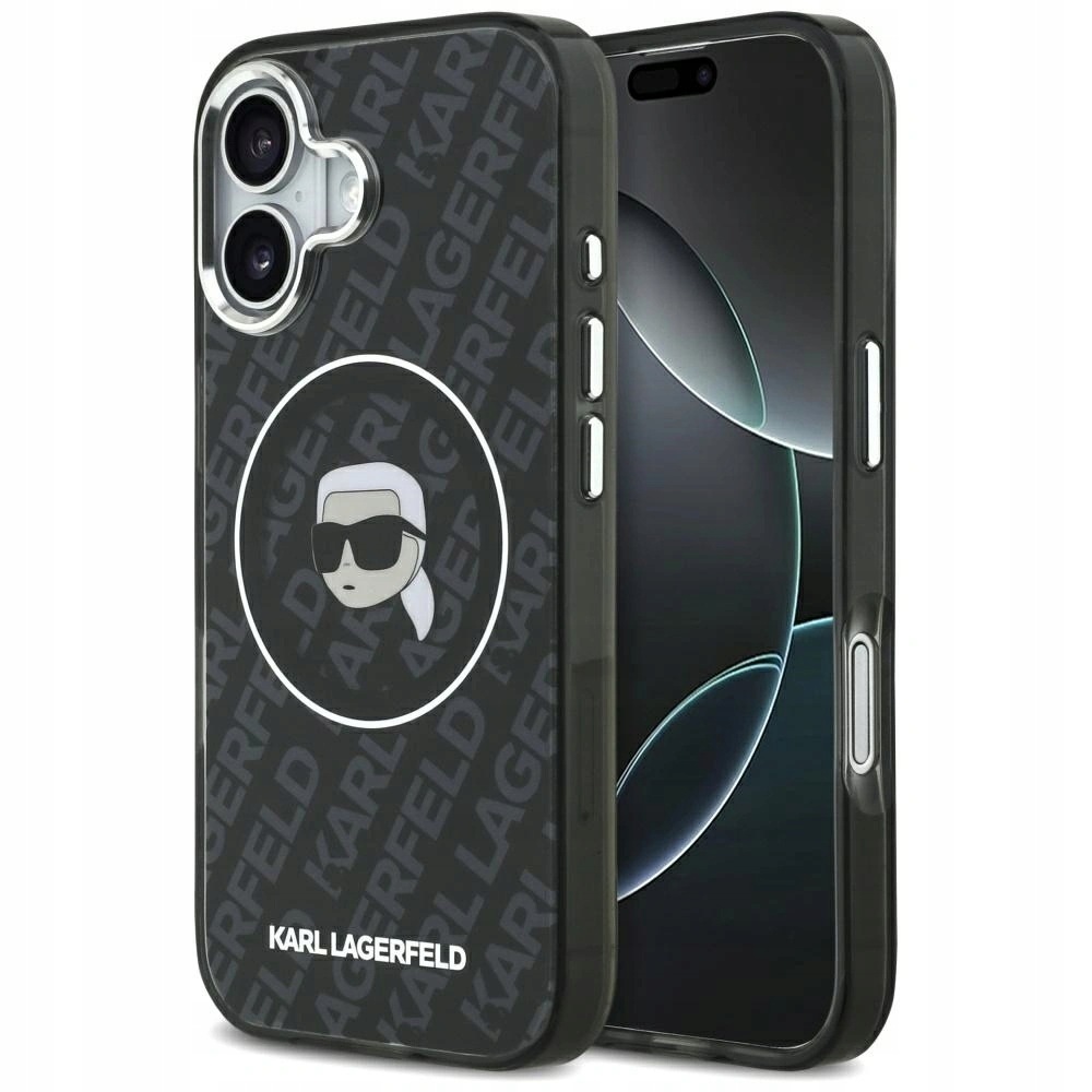 Pouzdro Karl Lagerfeld Karl Head Logo MagSafe iPhone 17 černé Obal