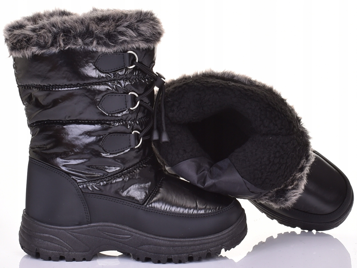 SNIEGOWCE CZARNE ZIMOWE OCIEPLANE Rozmiar 40