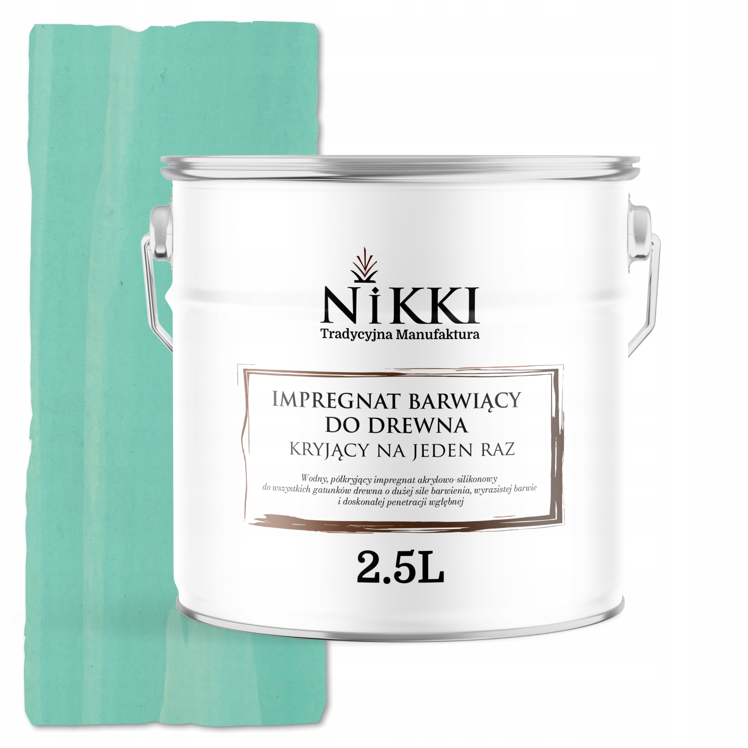 Impregnační Nátěr Na Dřevo Extra Lazura Krycí Najednou Mátový 2,5 L